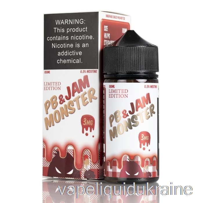 Vape Ukraine Strawberry - PB and Jam Monster - 100mL 0mg